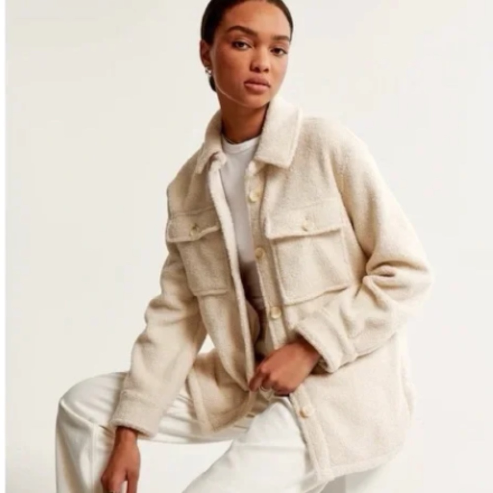 Abercrombie & Fitch Sherpa Shirt Jacket - M